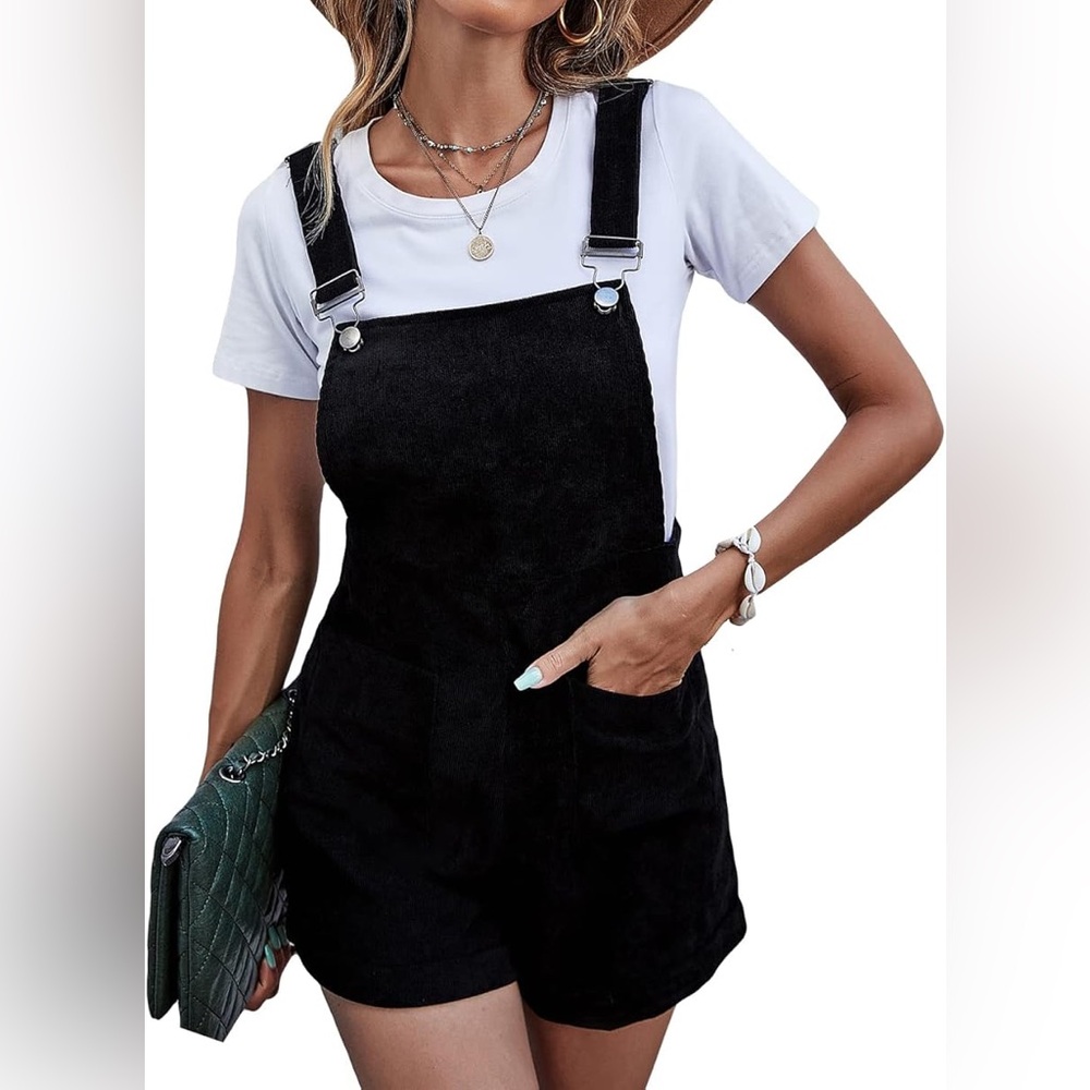 Divided Black Denim Overalls Relaxed Fit - Picture 2 of 3